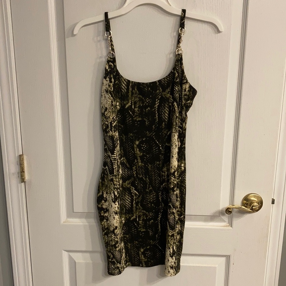 NWT snake print mini dress